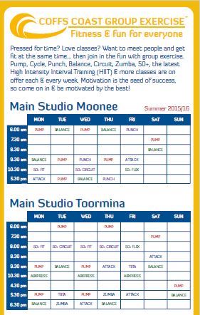 Group Ex Timetable Summer 1516 2